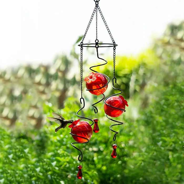 Droplet Spirals 3 Hummingbird Feeder