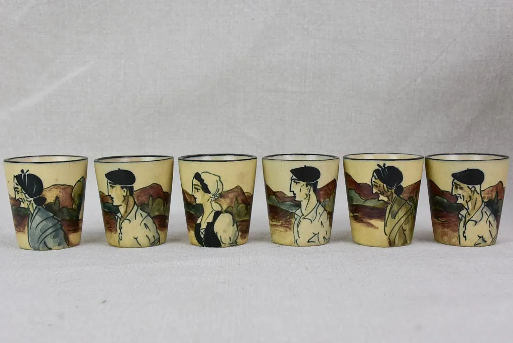 Early twentieth-century stoneware liquor service from the Basque country