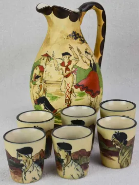 Early twentieth-century stoneware liquor service from the Basque country