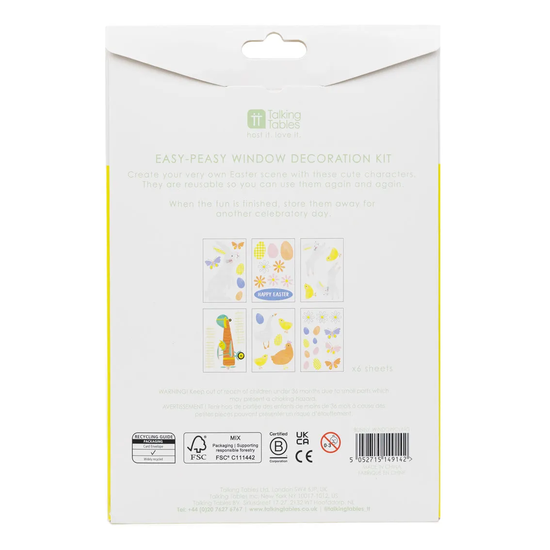 Easy-Peasy Easter Window Clings - 6 Sheets