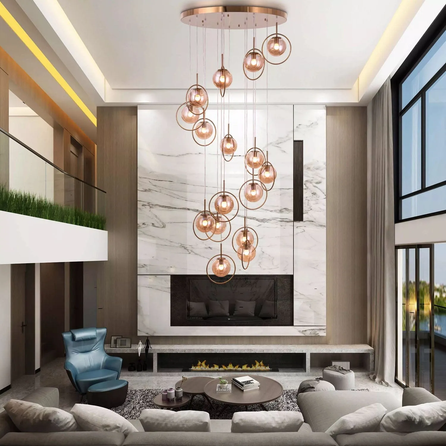 Efficere Double Height Chandelier