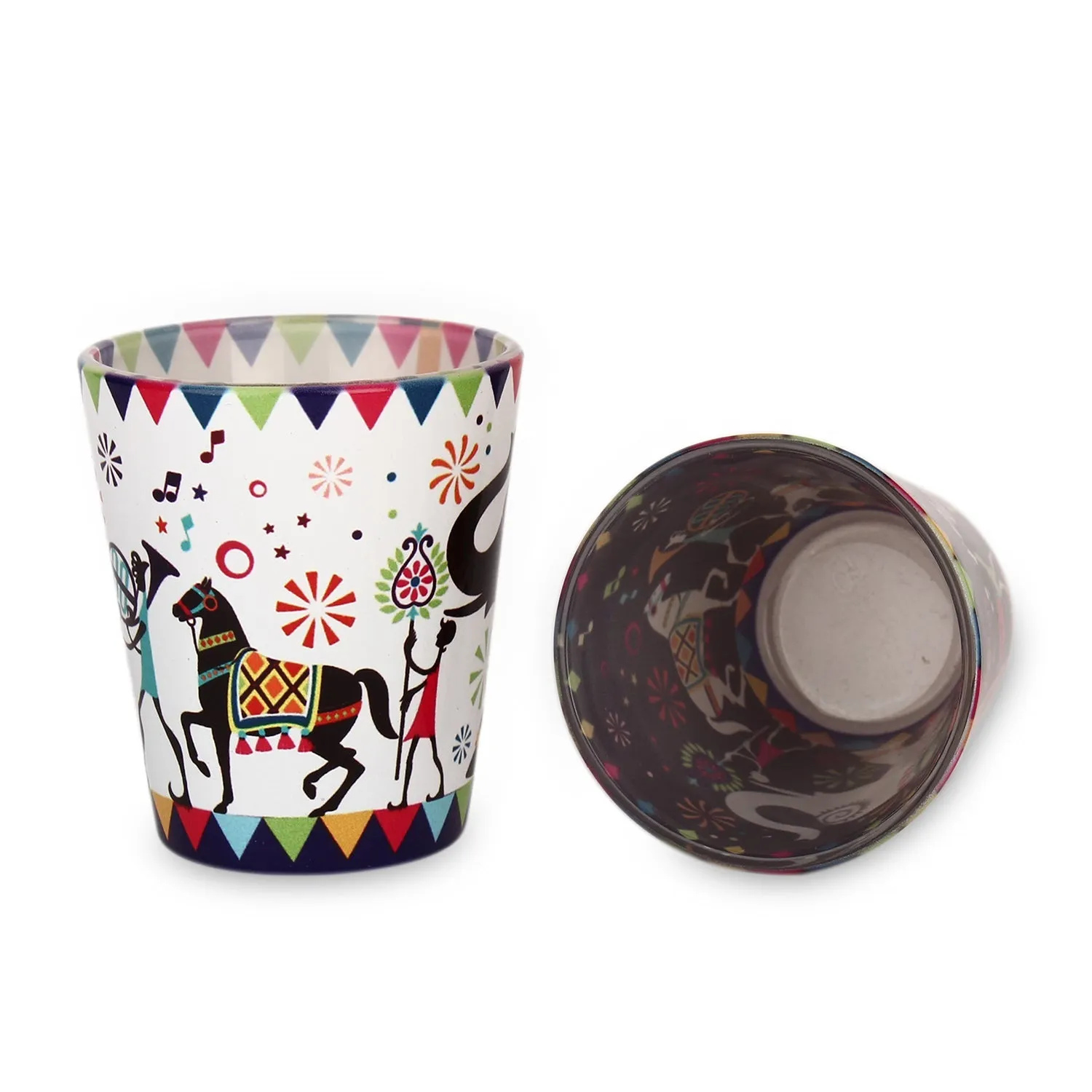 Elephant Procession Shot Glasses Set of 2 (30ml each)