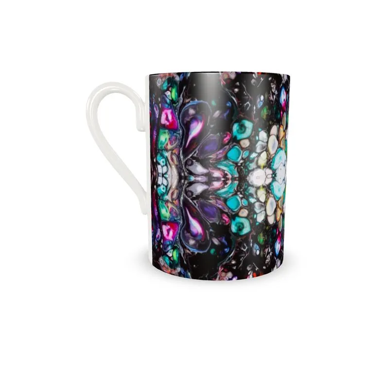 Espresso Cup and Saucer. Stained Glass Inspired