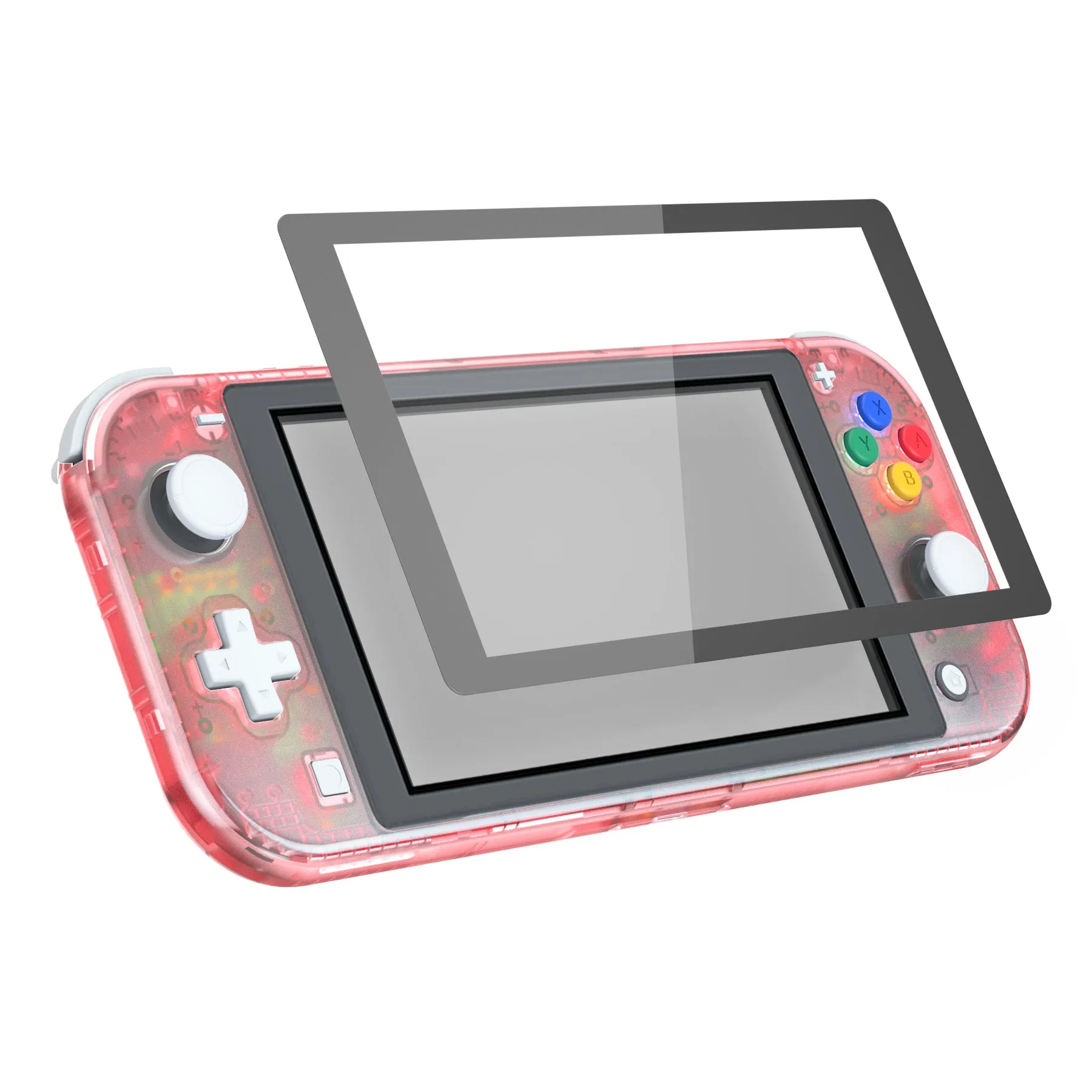 eXtremeRate Cherry Pink DIY Replacement Shell for NS Switch Lite, NSL Handheld Controller Housing w/ Screen Protector, Custom Case Cover for NS Switch Lite - DLM507