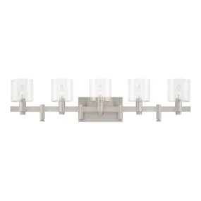 Five Light Wall Mount from the Decato Collection in Nickel Finish by Eurofase