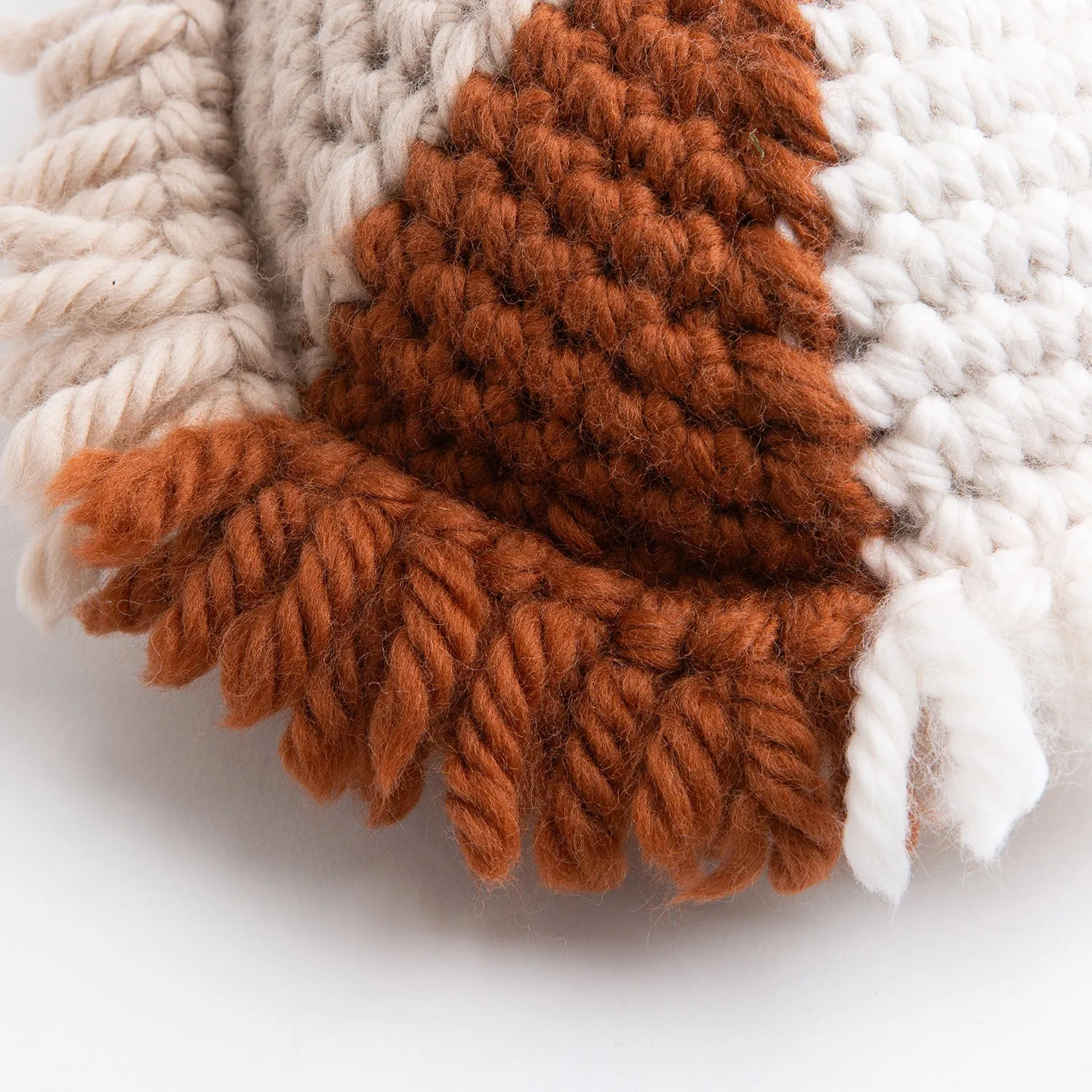 Fringed Round Cushion Cover Crochet Kit