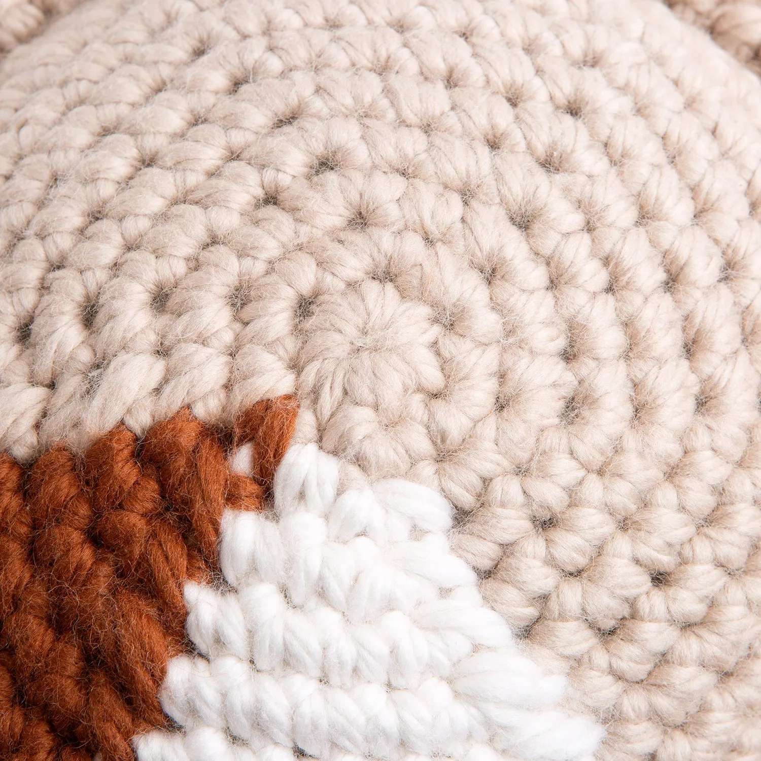 Fringed Round Cushion Cover Crochet Kit