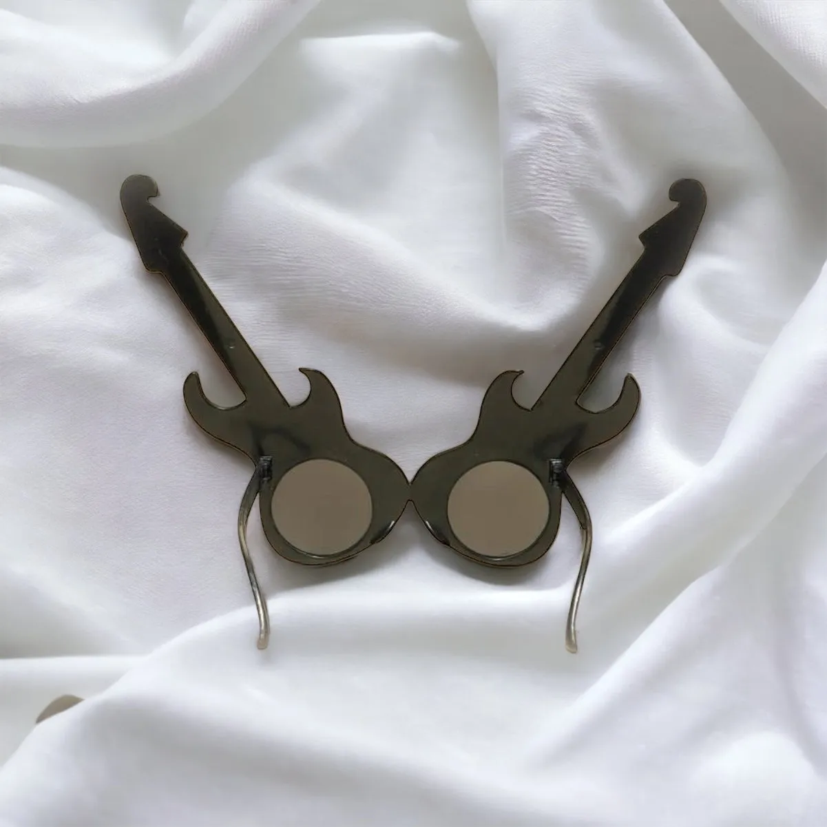 Gold Guitar Sunglasses - Rock n Roll, Guitar Accessories, Electric Guitar, Fest Attire