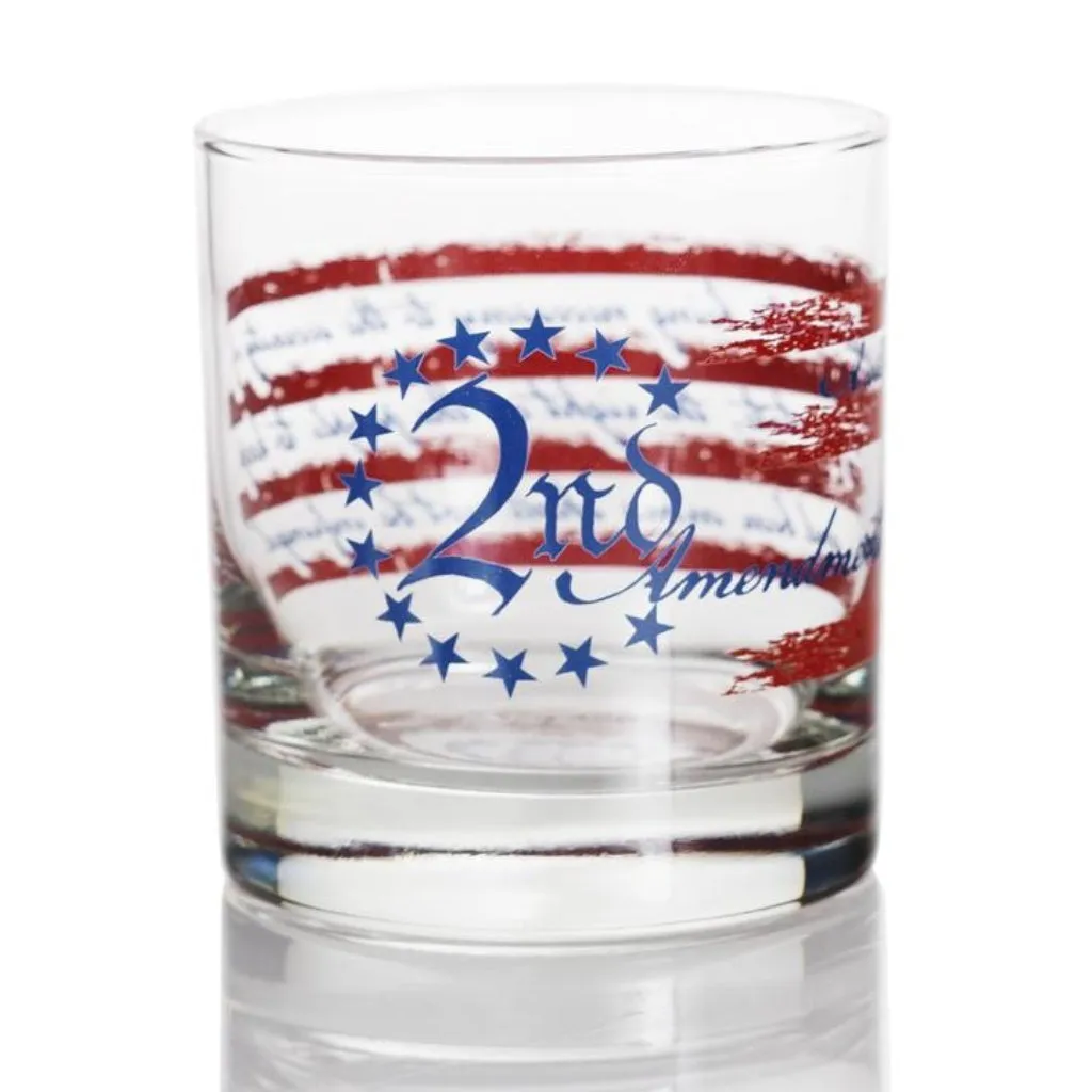 Handcrafted 2nd Amendment Rocks Glass (Made in the USA)