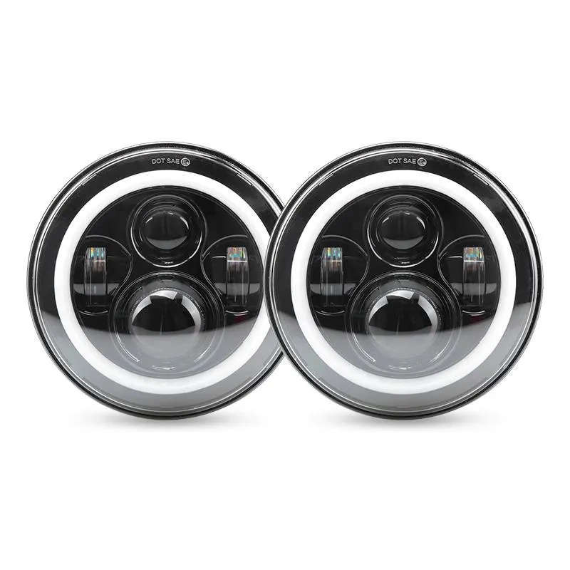 Jeep JK Light Bar Kit - Mega Bundle, Halo Headlights, Light Bar, Pod, Vader Grille