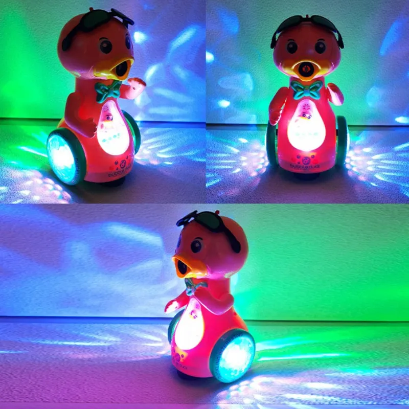 Kids Electric Cartoon Duck Bubble Maker Machine Toy