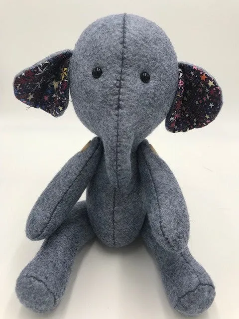 KIT - Harold Elephant - Button Jointed Felt Kit - See Colour Options