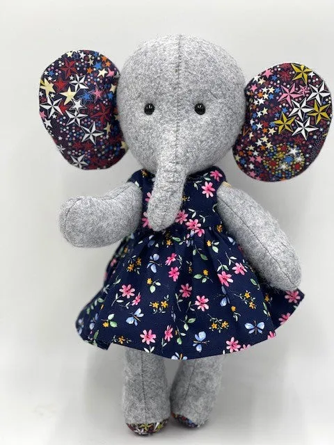 KIT - Harold Elephant - Button Jointed Felt Kit - See Colour Options