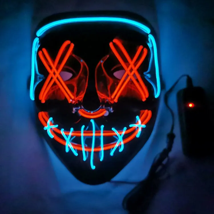 LED Black Ghost Face Luminous Costume Mask