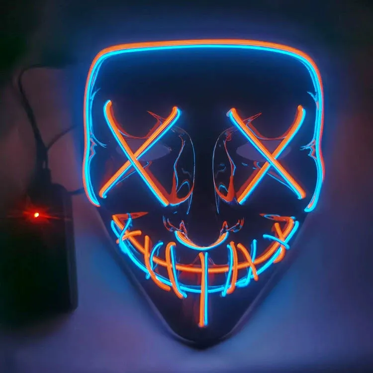 LED Black Ghost Face Luminous Costume Mask