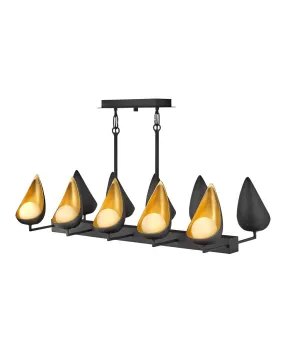 LED Chandelier from the Ren Collection in Black Finish by Hinkley