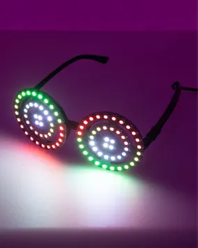 LED Circle Pixel Glasses