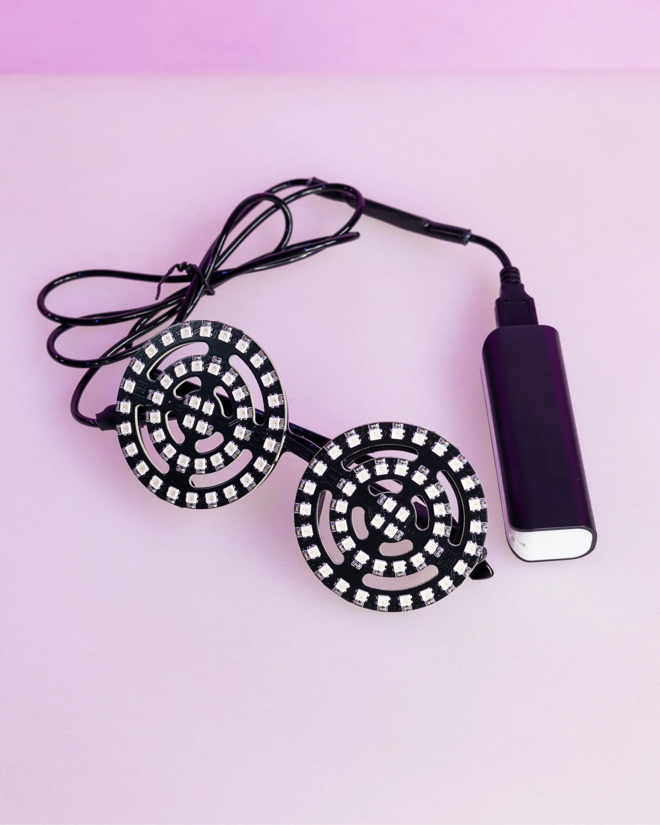 LED Circle Pixel Glasses