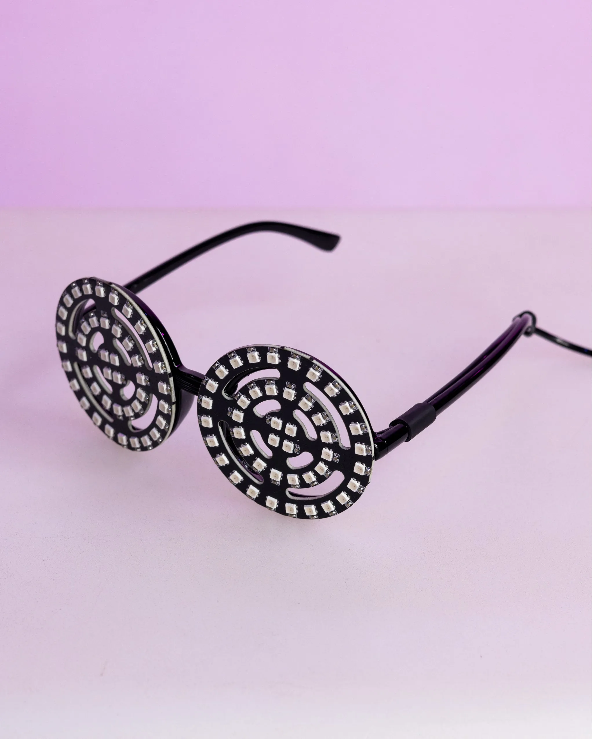 LED Circle Pixel Glasses