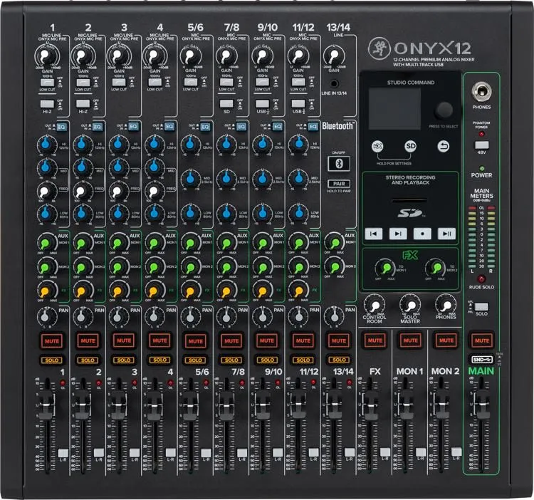 Mackie Onyx12 12-channel Analog Mixer with Multi-Track USB