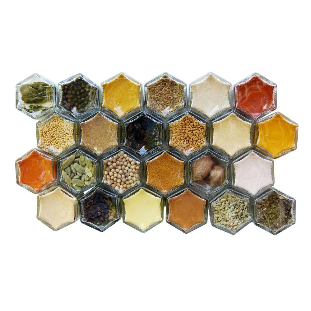 MASALA DABBA BUNDLE | Indian Spice Kit with 24 Filled Magnetic Jars   5 Spice Tools
