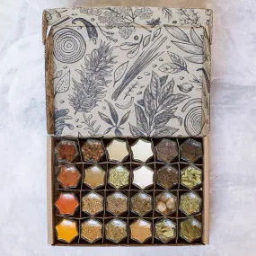 Masala Dabba Kit — Magnetic Jars Filled with 24 Indian Spices