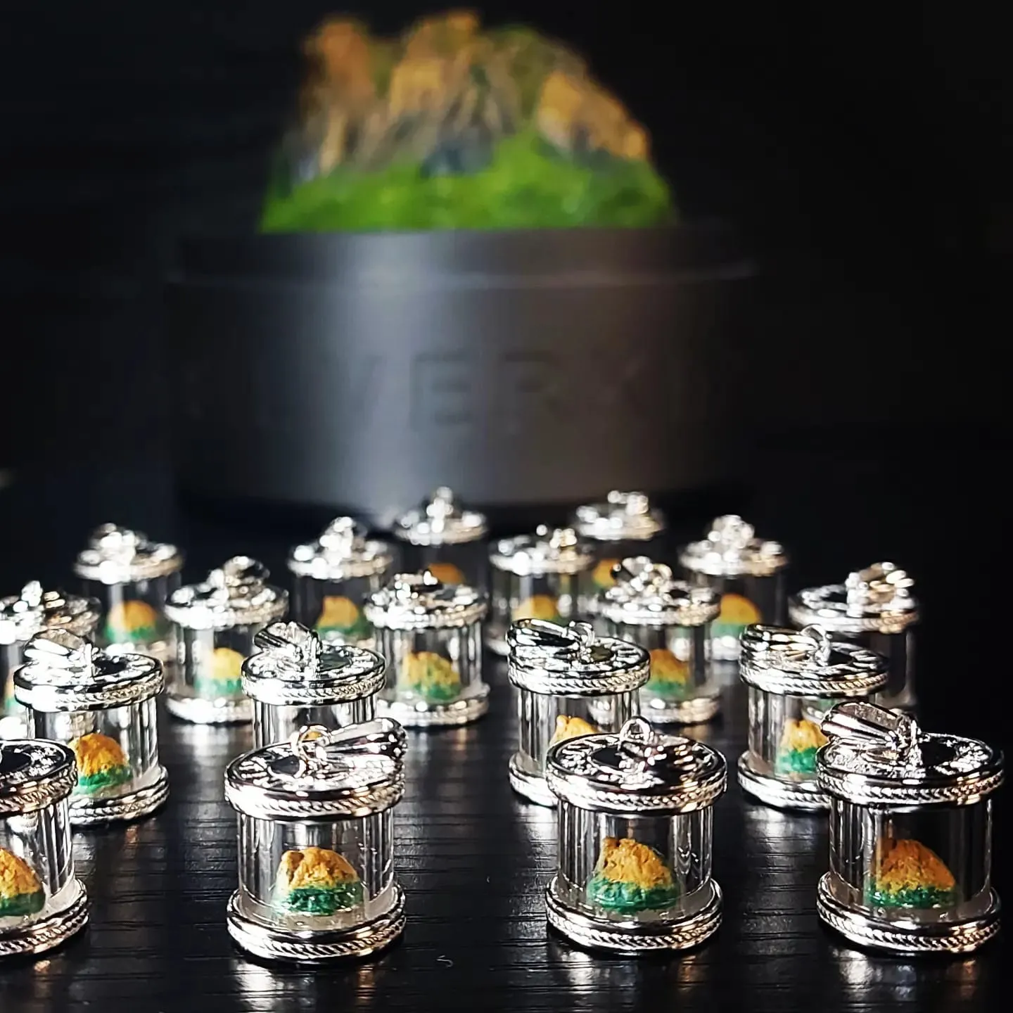 Mini Lion Rock Mountain Glass Pendant