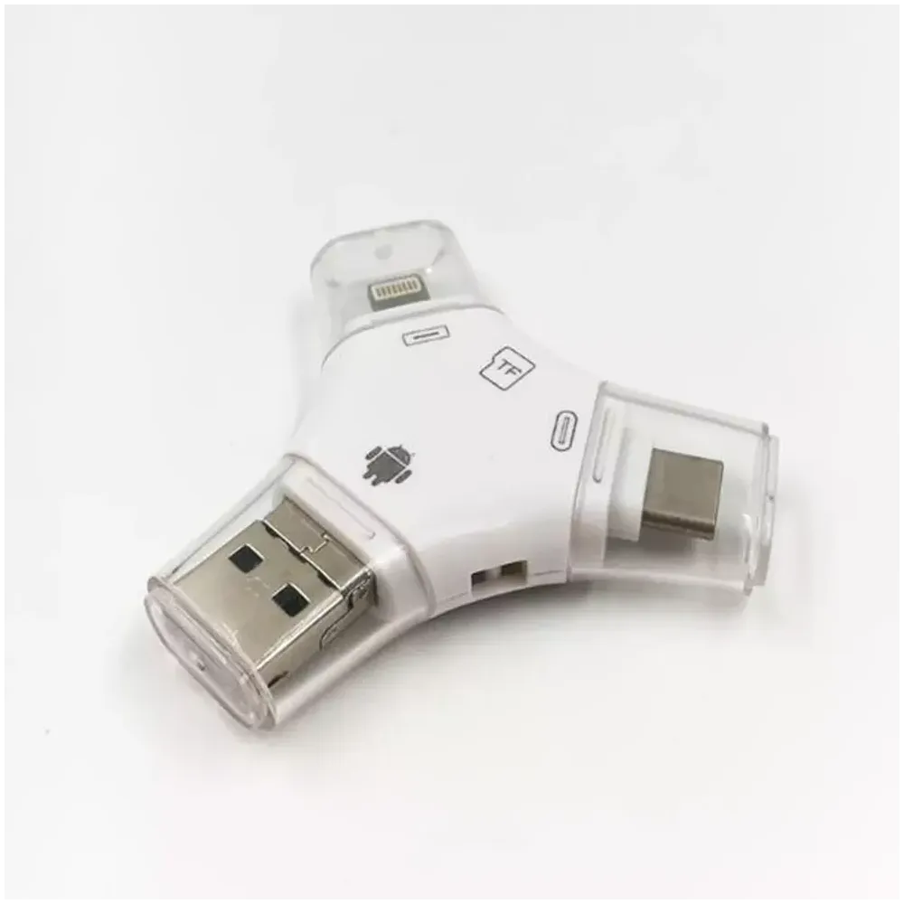 Mobile Phone & Tablet Card Reader & Storage 4-in-1