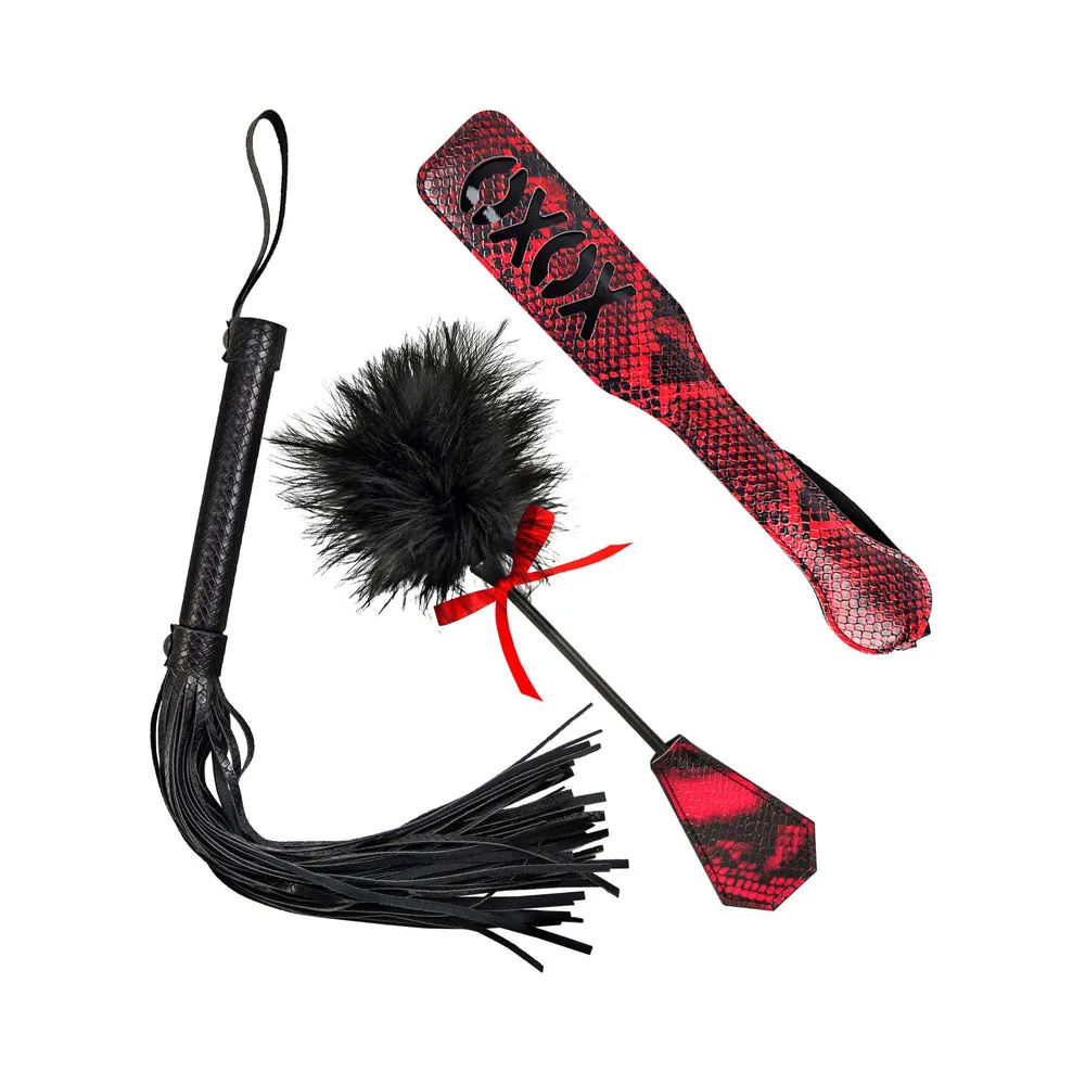 Nasstoys Lovers Kits Whip, Spank & Tickle 3-Piece Set