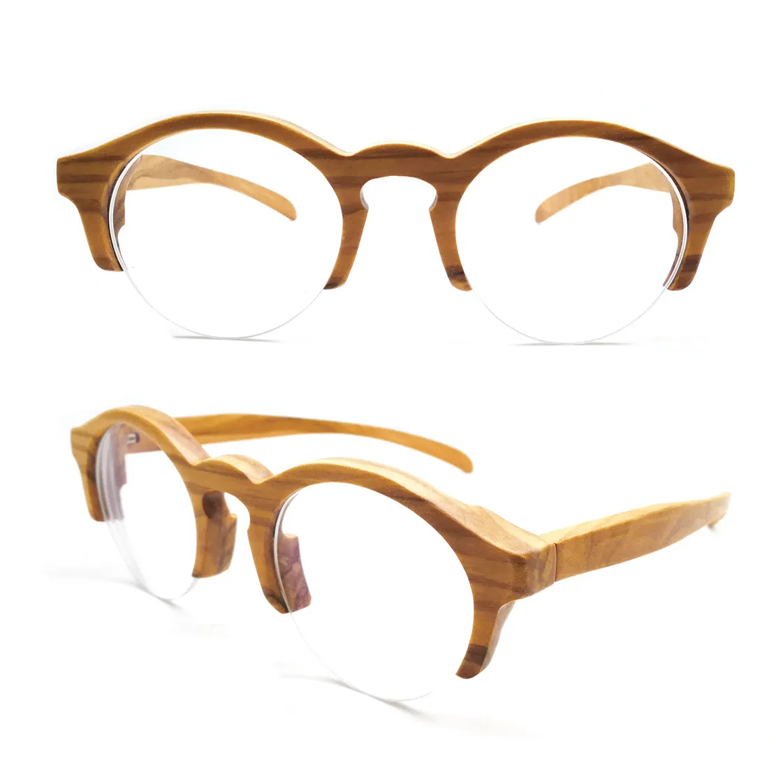 olive wood THANKS2011 semi-rimless