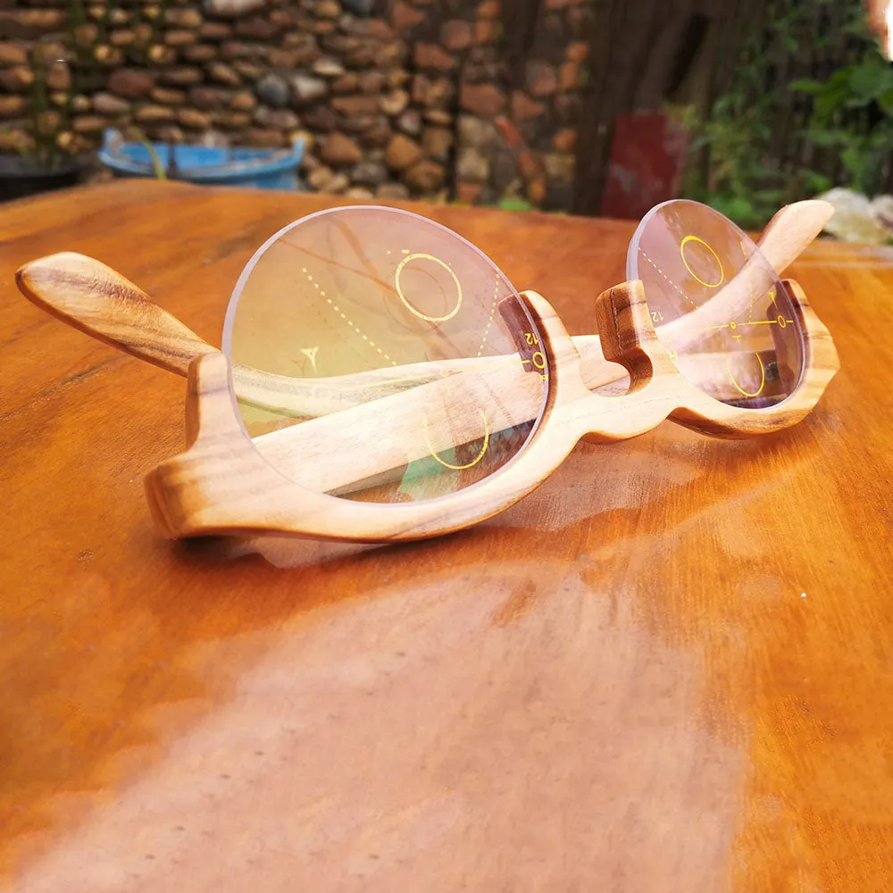 olive wood THANKS2011 semi-rimless