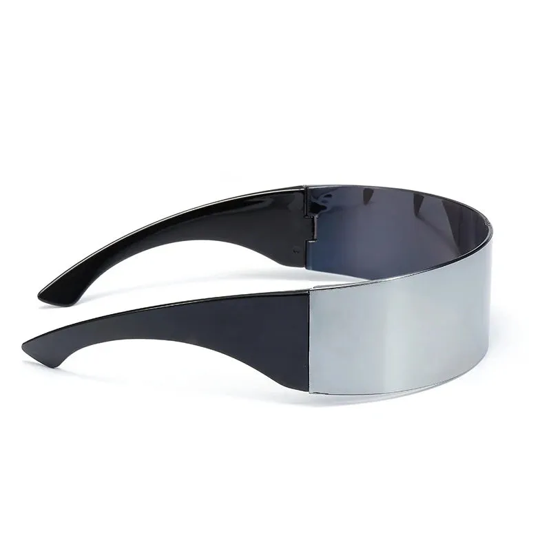 Party Sunglasses Futuristic Narrow Cyclops Visor Glasses Laser Eyeglasses Integrated Outdoor Activities UV400 Eyewear Women Men