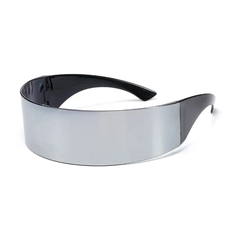 Party Sunglasses Futuristic Narrow Cyclops Visor Glasses Laser Eyeglasses Integrated Outdoor Activities UV400 Eyewear Women Men