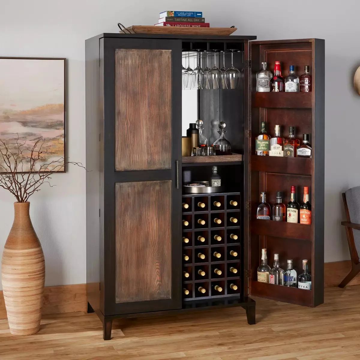 Piedmont Bar Cabinet With Cooling Storage Option | Wine Enthusiast | 3440101K