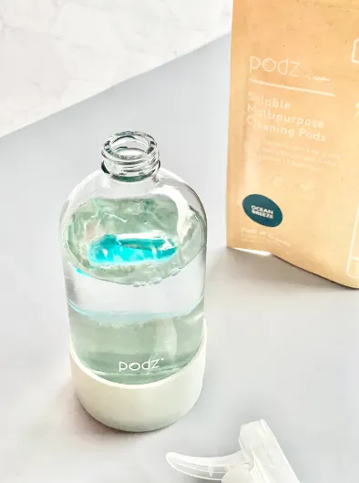 Podz Cleaning Glass Spray Bottle with Silicon Protector (500ml)