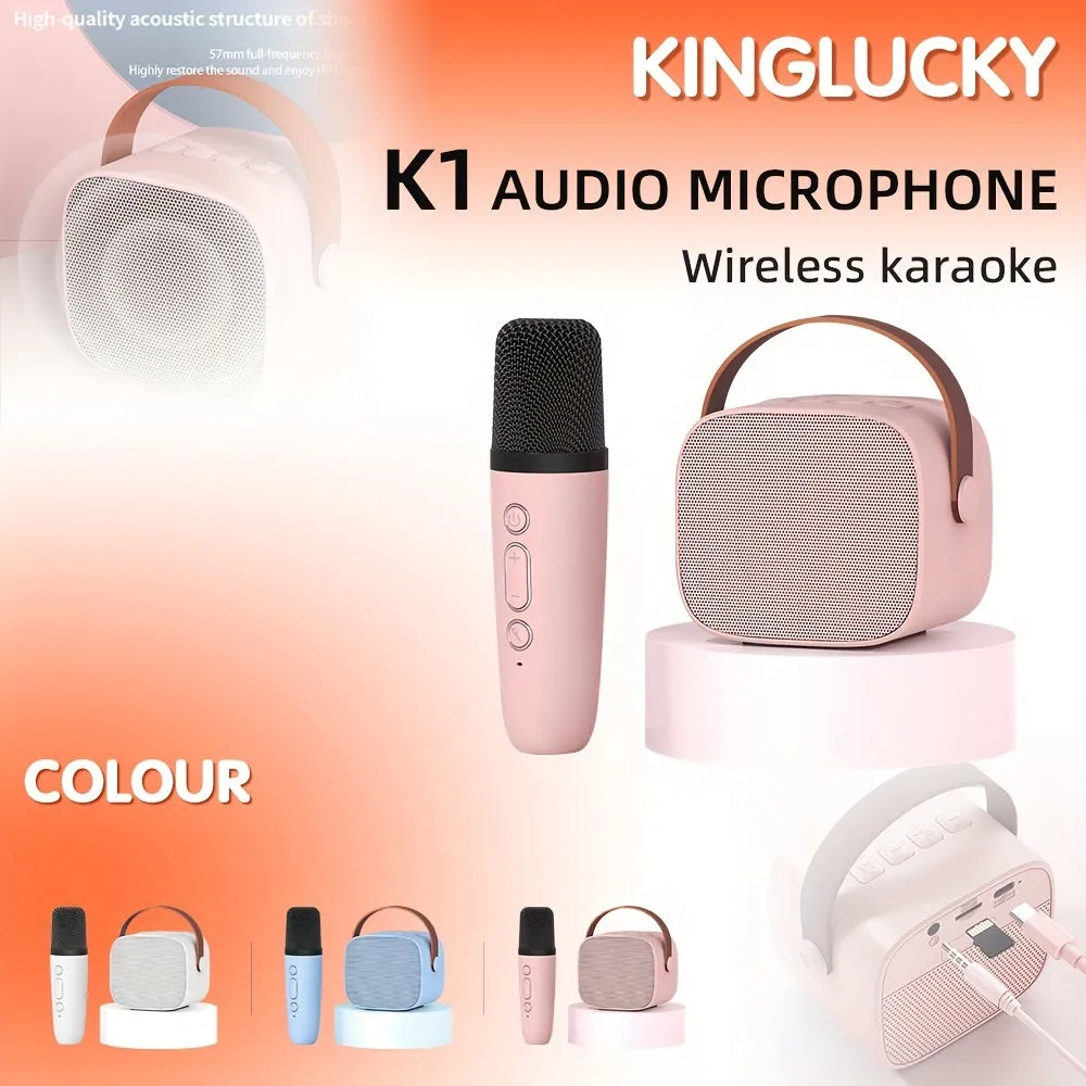 Portable Bluetooth Karaoke Machine K1 Mini with Wireless Microphone
