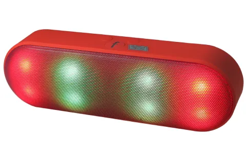 Portable Bluetooth Speaker with LED Light, FM Radio, USB & Micro-SD Support