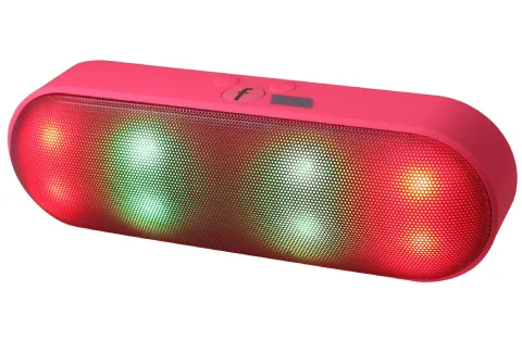 Portable Bluetooth Speaker with LED Light, FM Radio, USB & Micro-SD Support