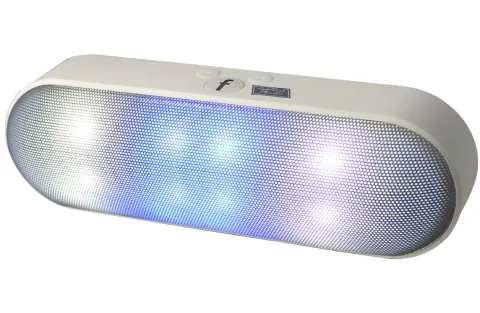 Portable Bluetooth Speaker with LED Light, FM Radio, USB & Micro-SD Support