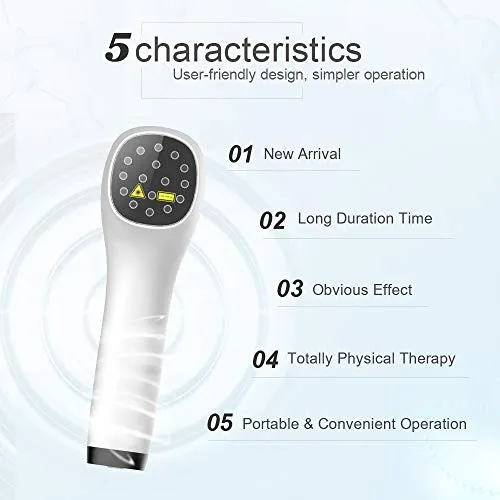 Portable LLLT Cold Laser Device 12pcs 650nm With 4pcs 808nm Laser Relieves Knee Shoulder Back Arthritic Sciatica Pain