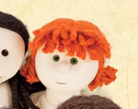 RED Hair, GREEN Eyed Rag Doll 'BODY' Kit - 54cm when made