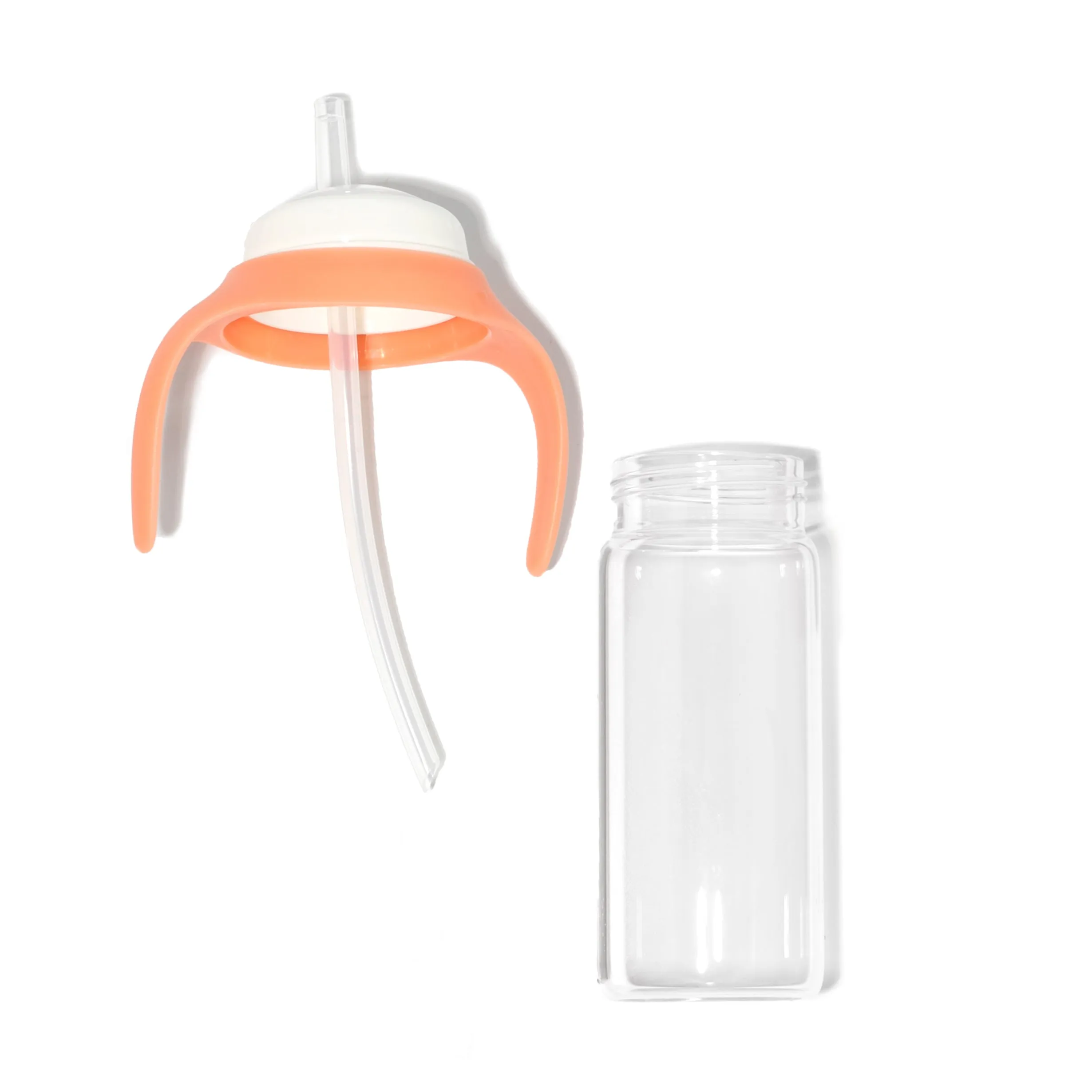 Replacement Kit - 8oz glass & straws - NO RED MARKINGS