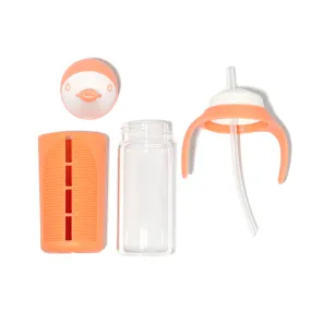 Replacement Kit - 8oz glass & straws - NO RED MARKINGS