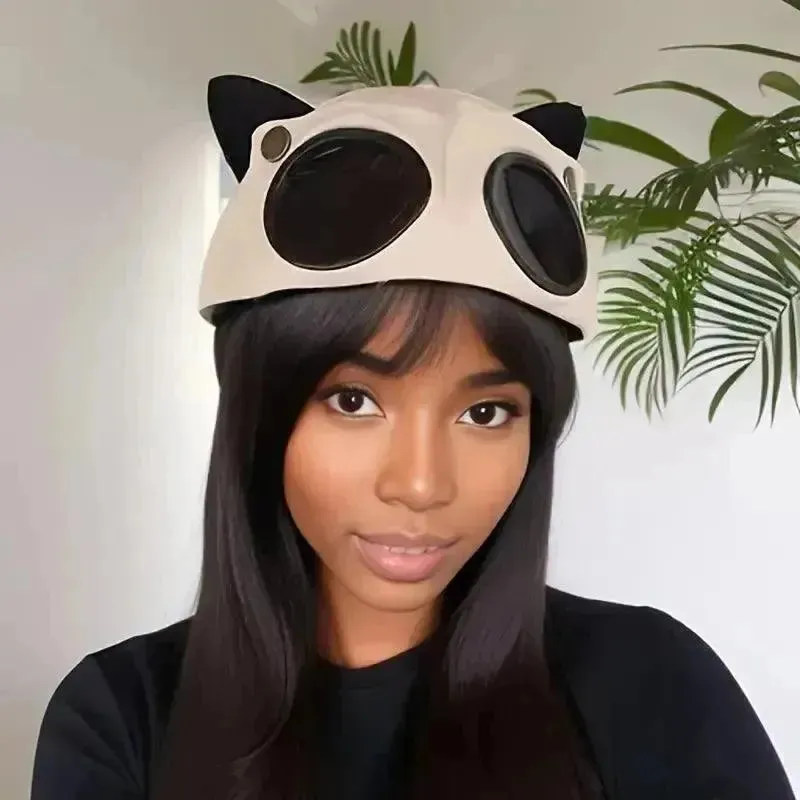 Retro Aviator Hat with Glasses