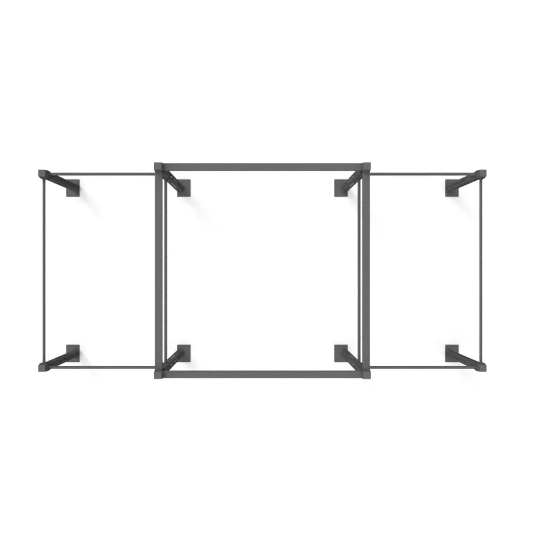 Rig - 4 Squat Cells with Utility Bridge - X-Frame