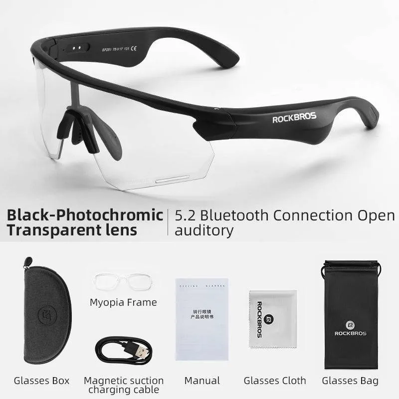 ROCKBROS Bluetooth Sunglasses TAC polarized lenses with Music Speaker