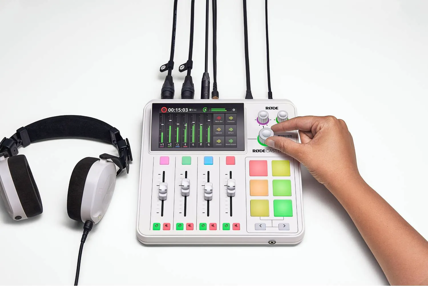 Rode RODECaster Duo Integrated Audio Production Studio (White)