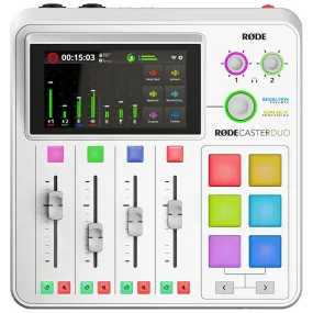 Rode RODECaster Duo Integrated Audio Production Studio (White)