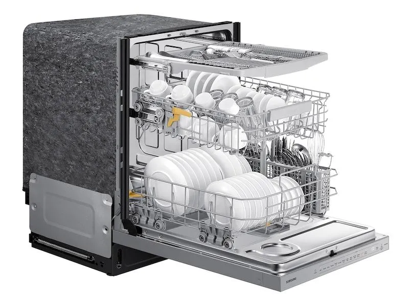 Samsung DW80BB707012AA Bespoke AutoRelease Smart 42dBA Dishwasher with StormWash ™ and Smart Dry in White Glass