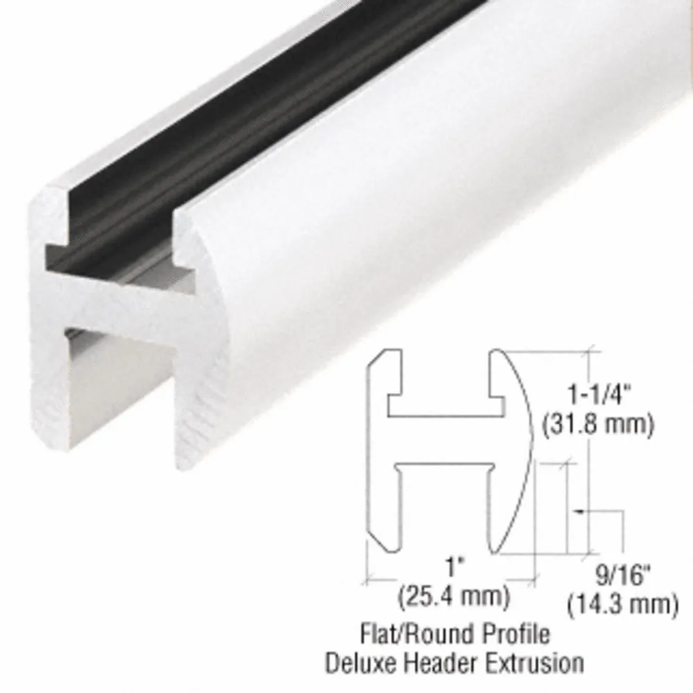 Shower Door Brite Anodized 66" Deluxe Header Kit